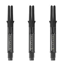 Load image into Gallery viewer, L-Style L-SHaft Carbon Silent Spin Straight Dart Shafts – 3 Pack
Clear Black 260