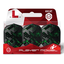 Load image into Gallery viewer, L-style L1 EZ Standard Player Model Dart Flights
'Green Cubic' (Franz Rotzch) Ver. 1 - Black
4573417063358