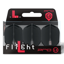 Load image into Gallery viewer, L-style L3 PRO Shape Champagne Black Dart Flights
4582360864929