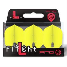 Load image into Gallery viewer, L-style dart flight L3 PRO Shape Champagne Flight Yellow