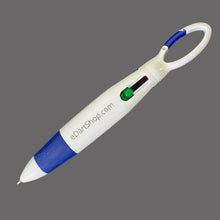 Load image into Gallery viewer, eDart Shop 4 Color Retractable Shuttle Pens with Carabiner Key Chain