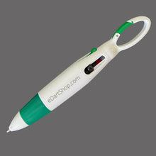 Load image into Gallery viewer, eDart Shop 4 Color Retractable Shuttle Pens with Carabiner Key Chain