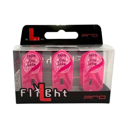 L-style L6 PRO Slim Champagne Dart Flights Breast Cancer Awareness Pink