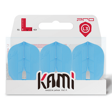 Load image into Gallery viewer, L-style L3 KAMI PRO Shape Champagne Light Blue Dart Flights
4573417054776
