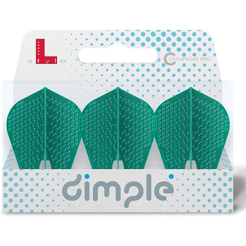 L-style dart flight L9 DIMPLE PRO Fantail Champagne Flight - Pacific Green