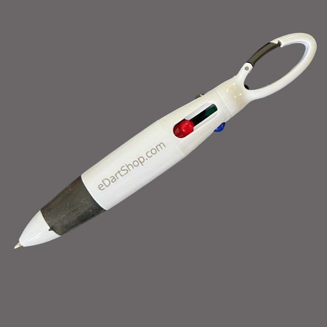 🎁 eDart Shop 4 Color Retractable Shuttle Pens with Carabiner Key Chain (100% off)