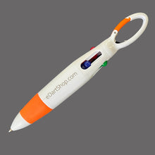 Load image into Gallery viewer, 🎁 eDart Shop 4 Color Retractable Shuttle Pens with Carabiner Key Chain (100% off)
