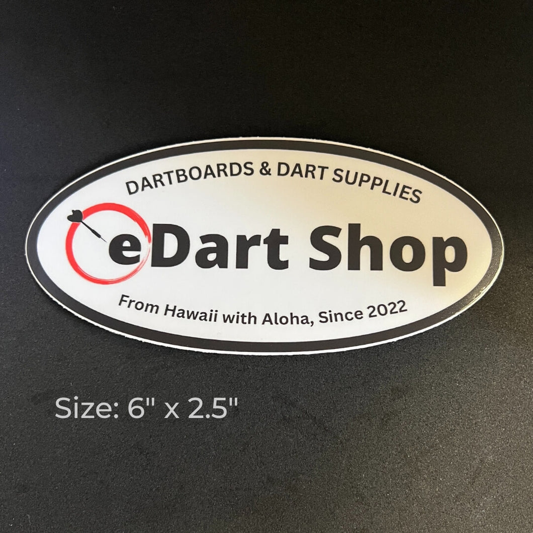 eDart Shop Vinyl Sticker (Large: 6