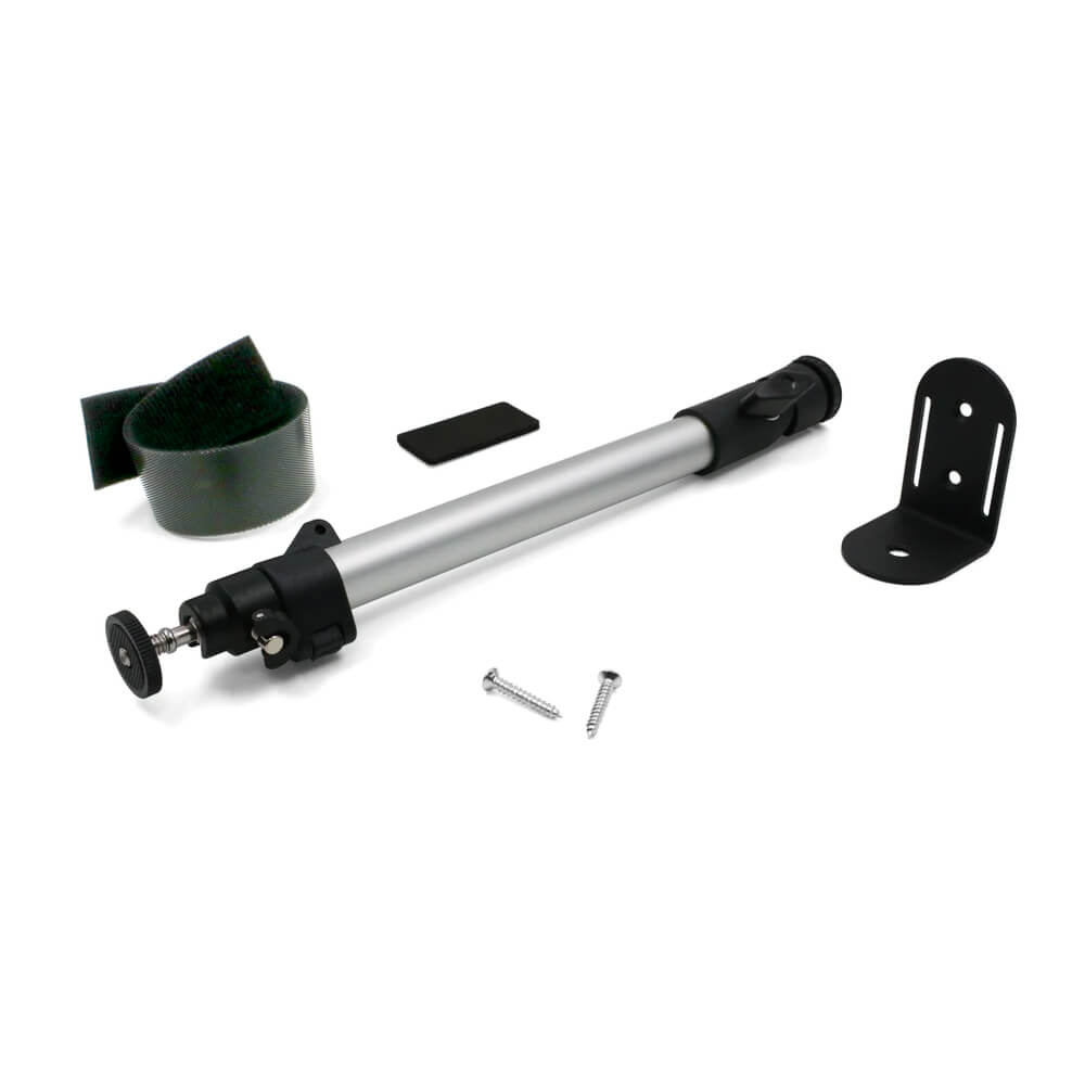 GRANCAM Arm comes with 1 GRANCAM Arm, 1 L-shaped stay, 2 tapping screws, 1 arm fixing screw and 1 washer