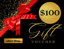 Load image into Gallery viewer, This $100 gift voucher can only be used at eDartShop.com 
